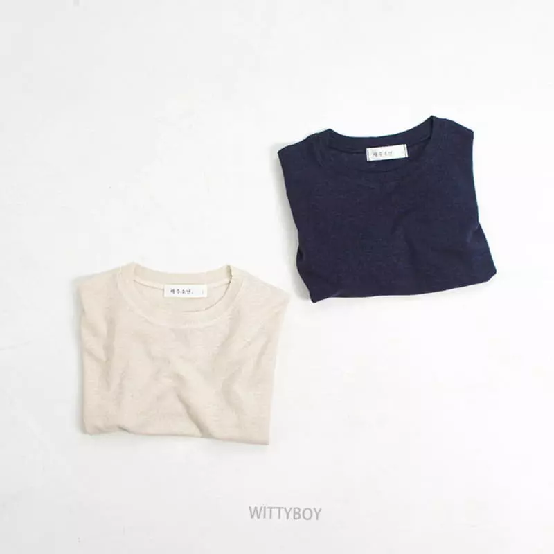 Witty Boy - Korean Children Fashion - #littlefashionista - Maron Tee - 4