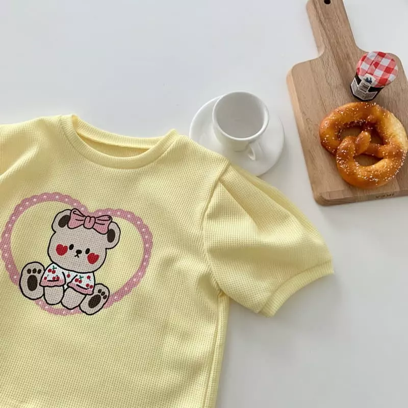 Yellow Factory - Korean Children Fashion - #fashionkids - Waffle Tee - 7