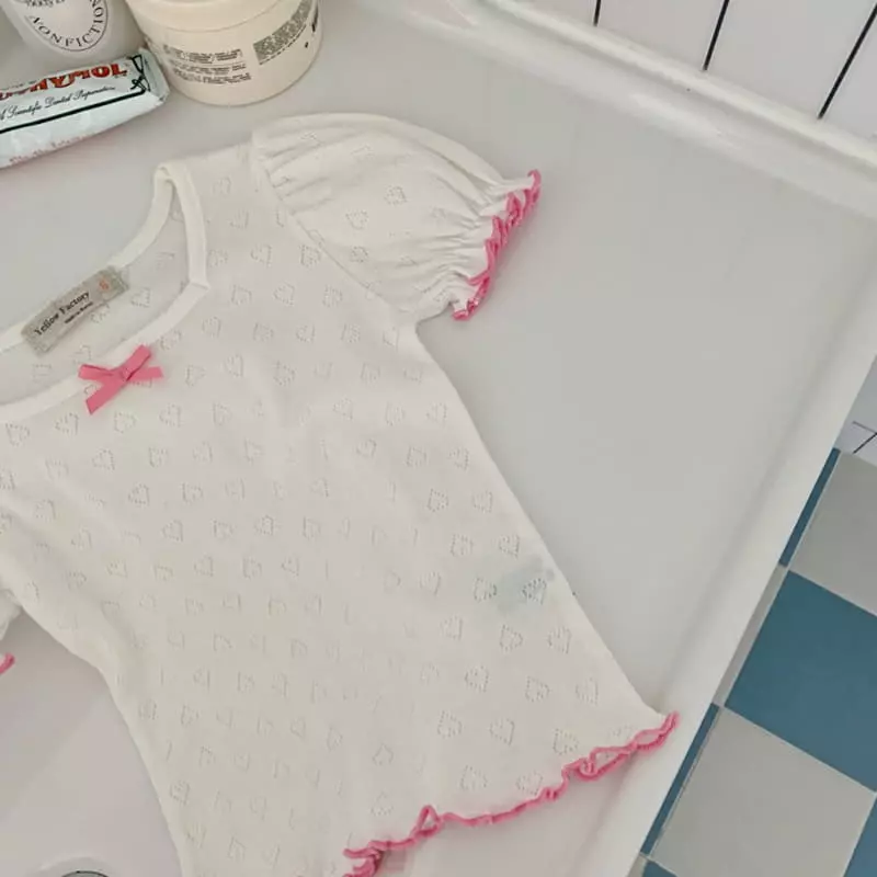 Yellow Factory - Korean Children Fashion - #kidsshorts - Terry Tee - 2