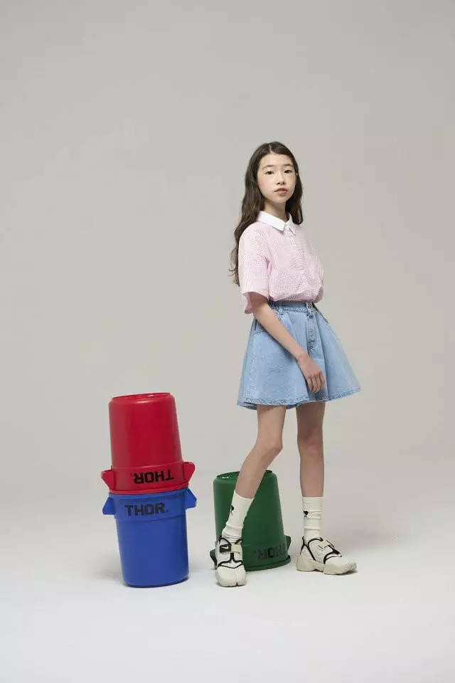 a-Market - Korean Children Fashion - #prettylittlegirls - Denim Skirt Shorts - 4
