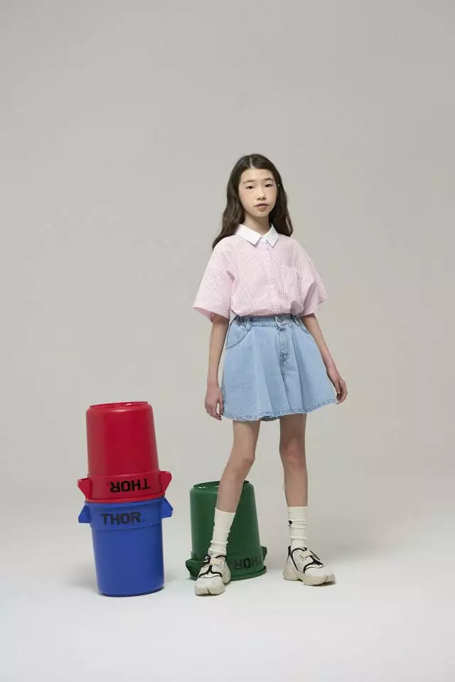 a-Market - Korean Children Fashion - #childofig - Denim Skirt Shorts - 5