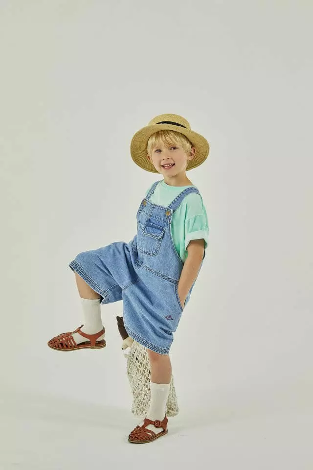 a-Market - Korean Children Fashion - #designkidswear - Bird Denim Overalls - 2