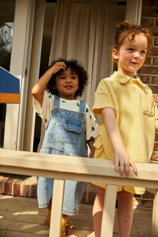 a-Market - Korean Children Fashion - #discoveringself - Bird Denim Overalls - 4