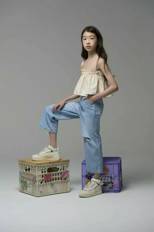 a-Market - Korean Children Fashion - #fashionkids - Stone Vintage Jeans - 2