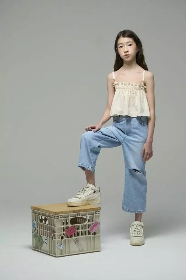 a-Market - Korean Children Fashion - #kidsshorts - Stone Vintage Jeans - 3
