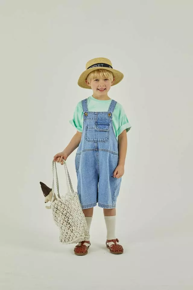 a-Market - Korean Children Fashion - #kidzfashiontrend - Bird Denim Overalls - 7