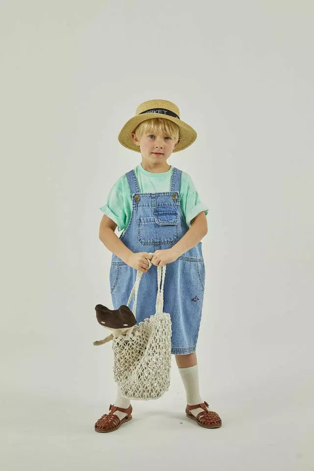 a-Market - Korean Children Fashion - #minifashionista - Bird Denim Overalls - 11