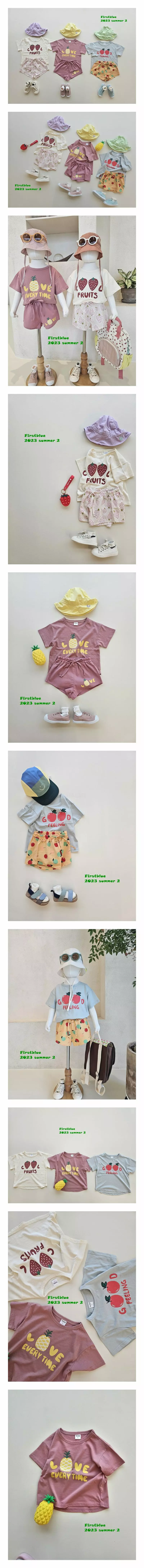 1st Blue - Korean Children Fashion - #childrensboutique - Summer Fruit Tee