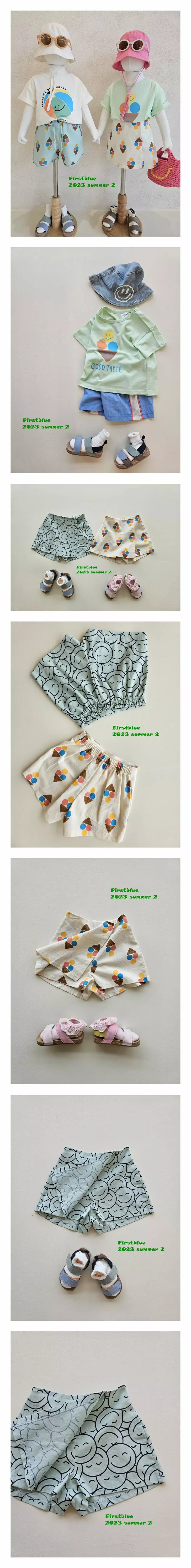 1st Blue - Korean Children Fashion - #minifashionista - Paint Wrap Pants