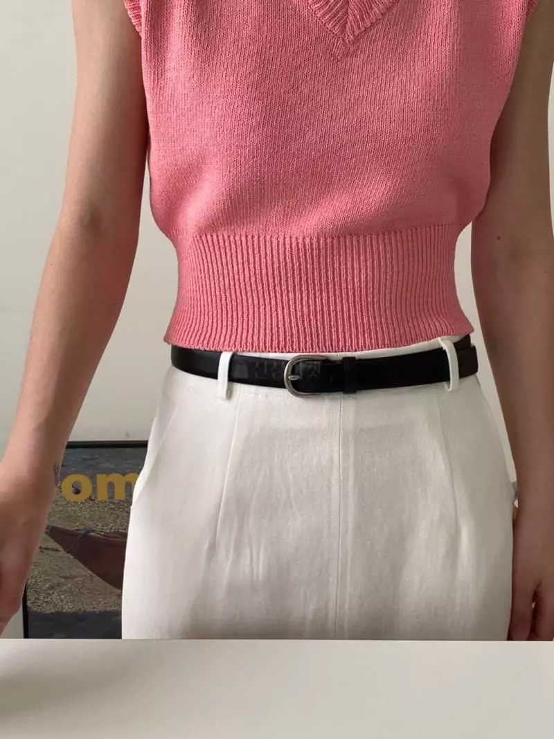 3.Another - Korean Women Fashion - #momslook - V Vest Knit Tee - 9