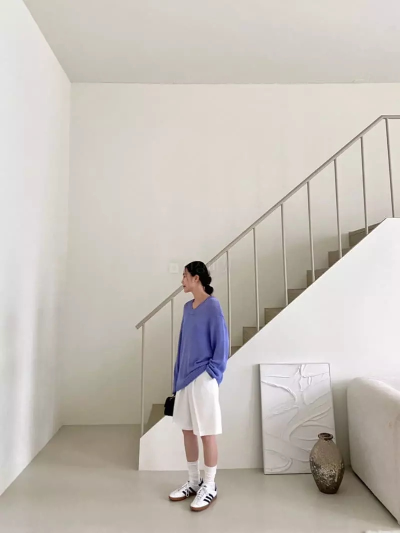 3.Another - Korean Women Fashion - #momslook - V Knit Tee - 8