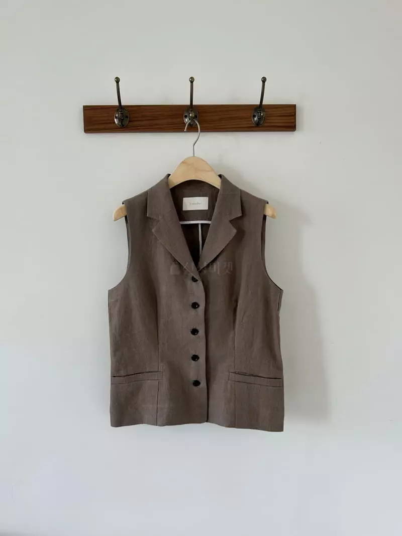 3.Another - Korean Women Fashion - #momslook - Linen Vest - 7