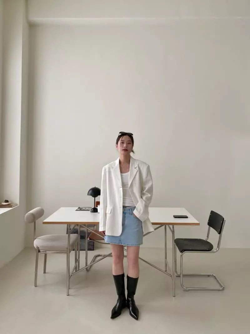 3.Another - Korean Women Fashion - #momslook - Low Denim Skirt - 6