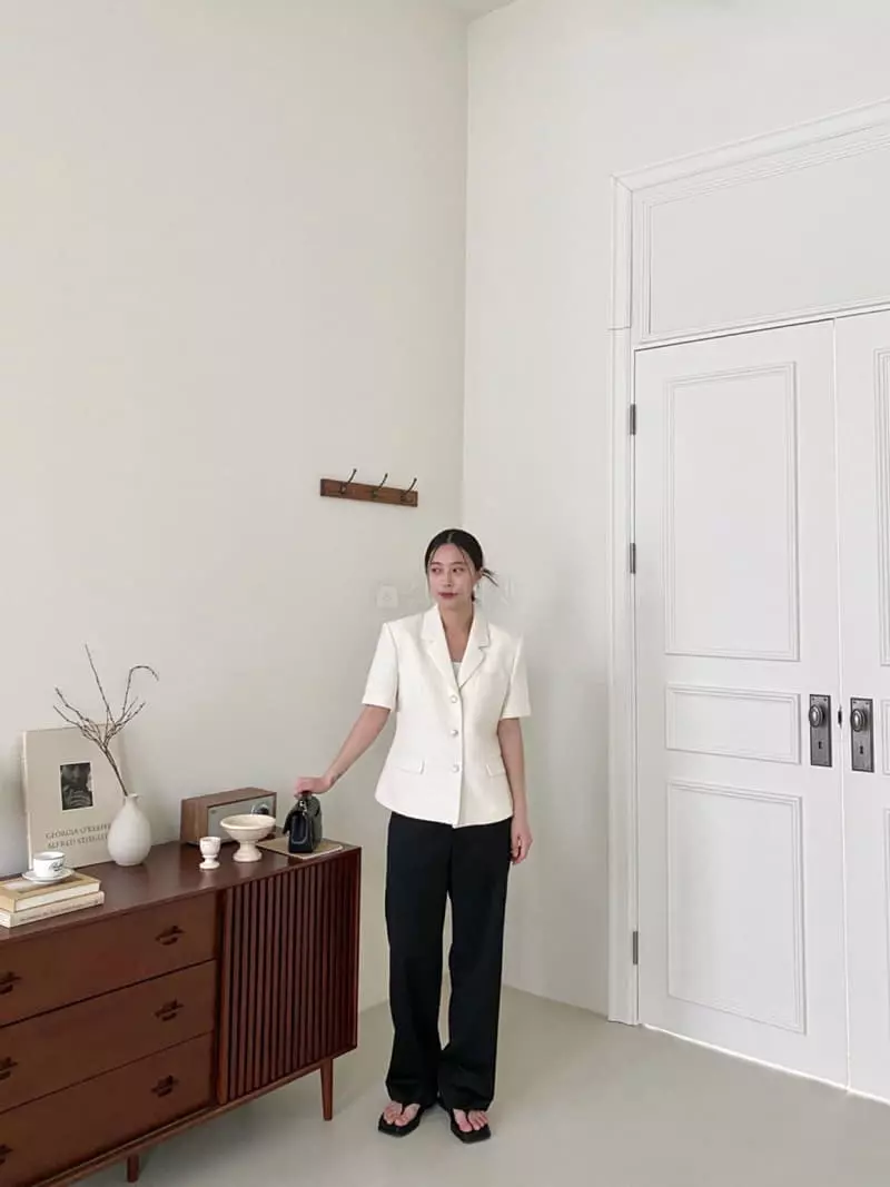 3.Another - Korean Women Fashion - #momslook - Line Twid Jacket