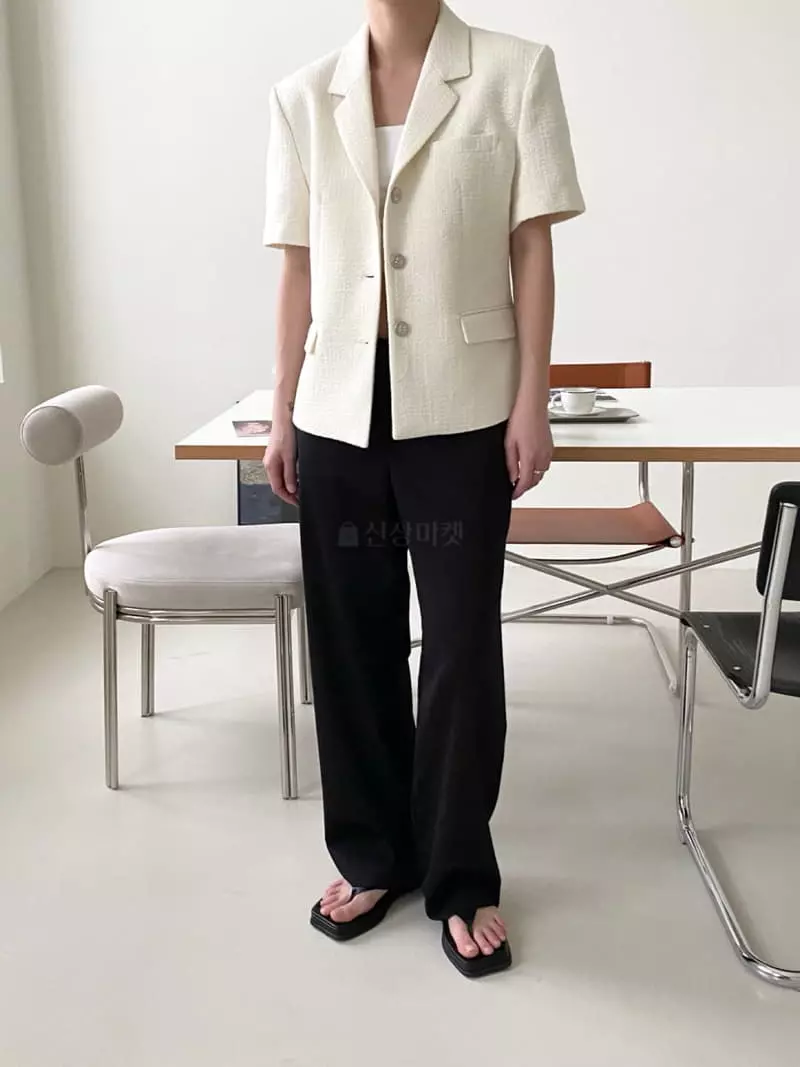 3.Another - Korean Women Fashion - #momslook - Line Twid Jacket - 9