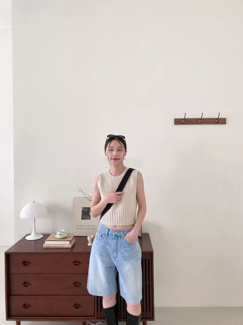 3.Another - Korean Women Fashion - #momslook - Denim Shorts - 10