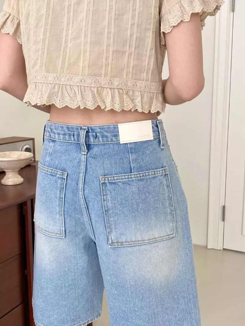 3.Another - Korean Women Fashion - #momslook - Denim Shorts - 12