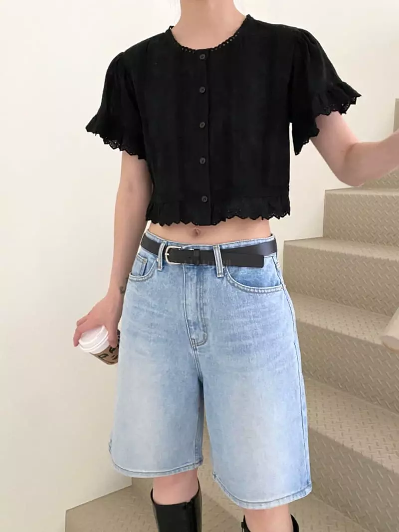 3.Another - Korean Women Fashion - #womensfashion - Denim Shorts - 4