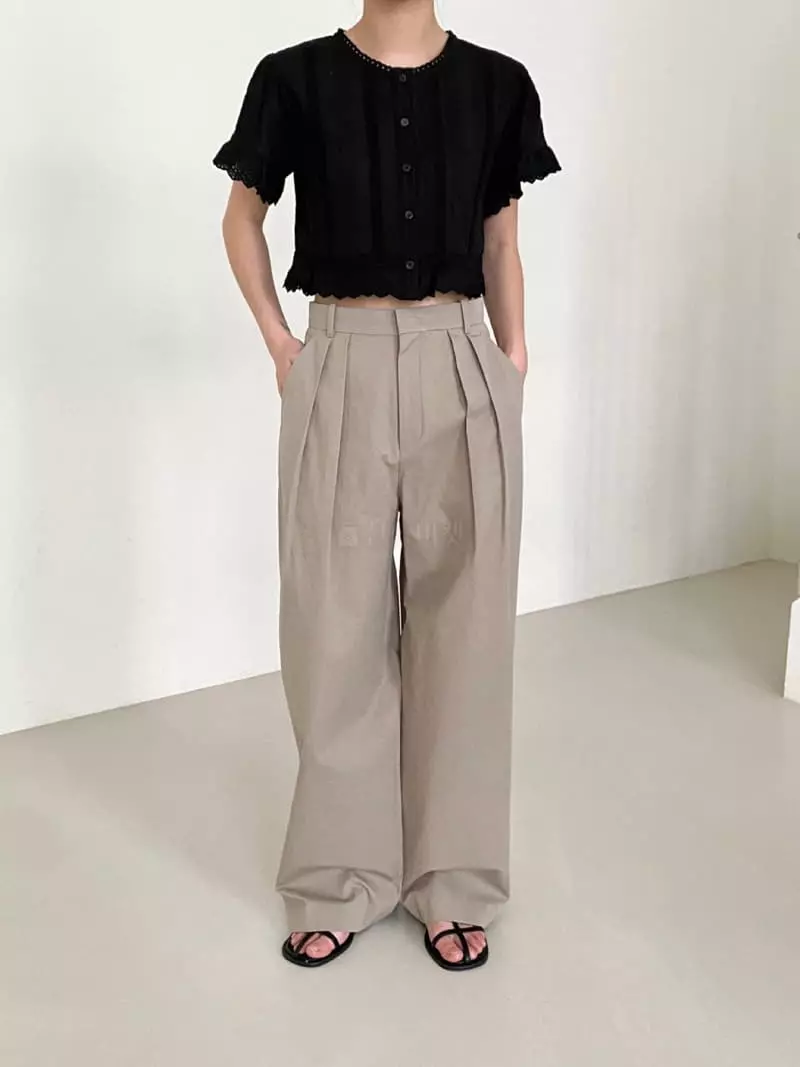 3.Another - Korean Women Fashion - #momslook - Crop Lace Bloue - 12