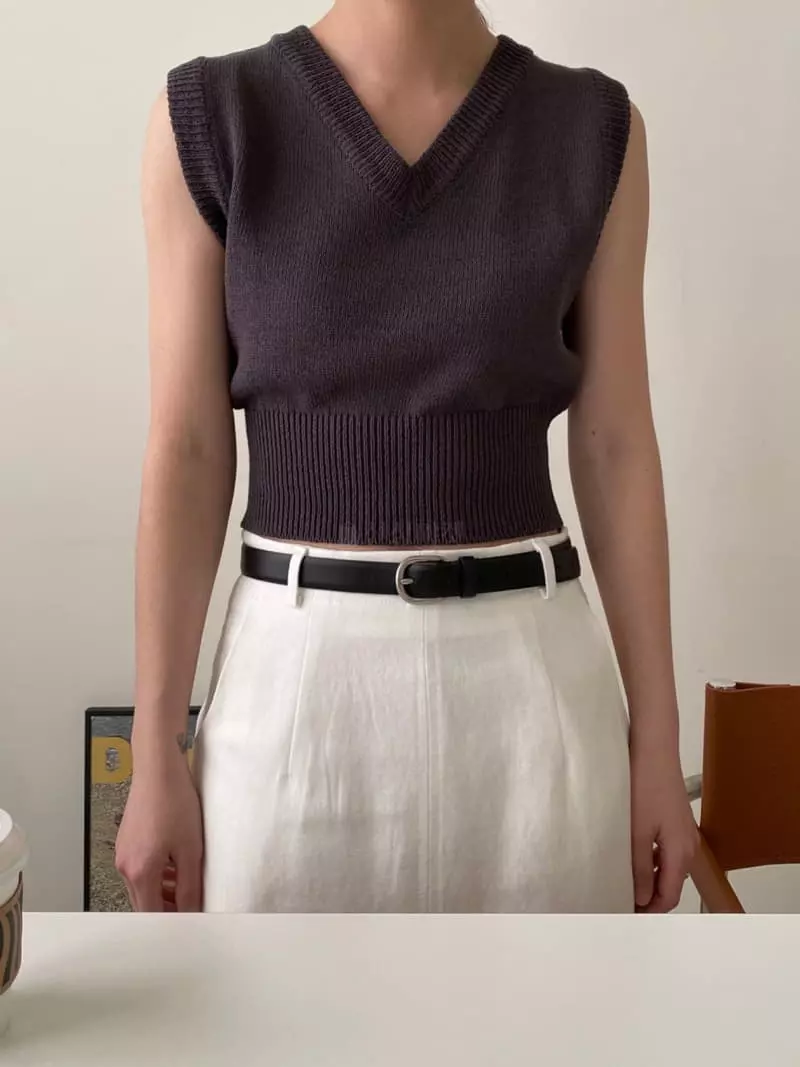 3.Another - Korean Women Fashion - #momslook - V Knit Tee - 8