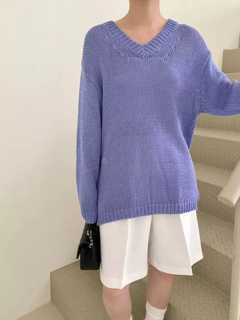 3.Another - Korean Women Fashion - #womensfashion - V Knit Tee - 7