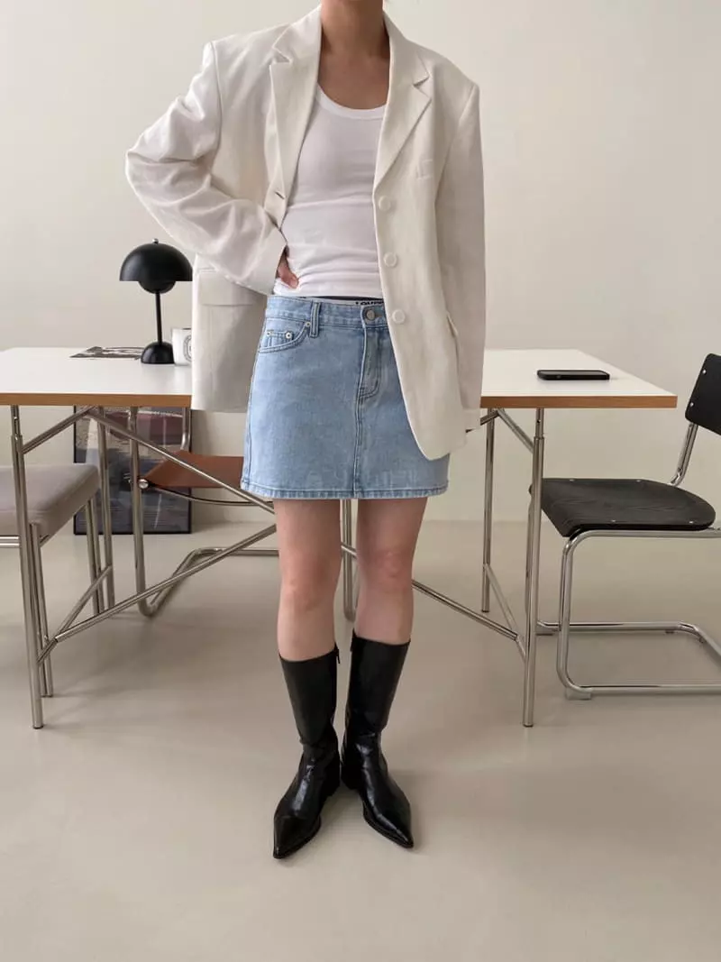 3.Another - Korean Women Fashion - #womensfashion - Low Denim Skirt - 7