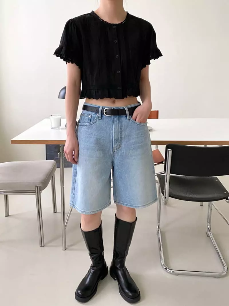 3.Another - Korean Women Fashion - #womensfashion - Denim Shorts - 7