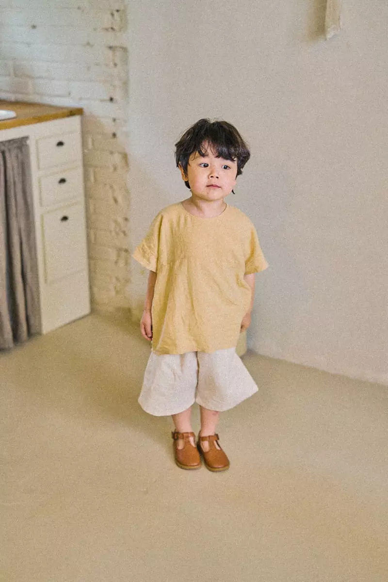 A-Market - Korean Children Fashion - #childrensboutique - Cap Sleeves Linen Blouse - 5