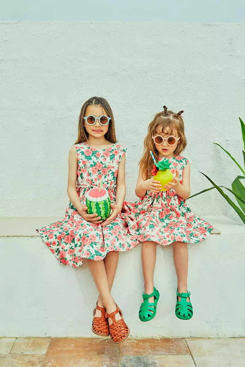 A-Market - Korean Children Fashion - #childofig - Flower Wrap One-piece - 4