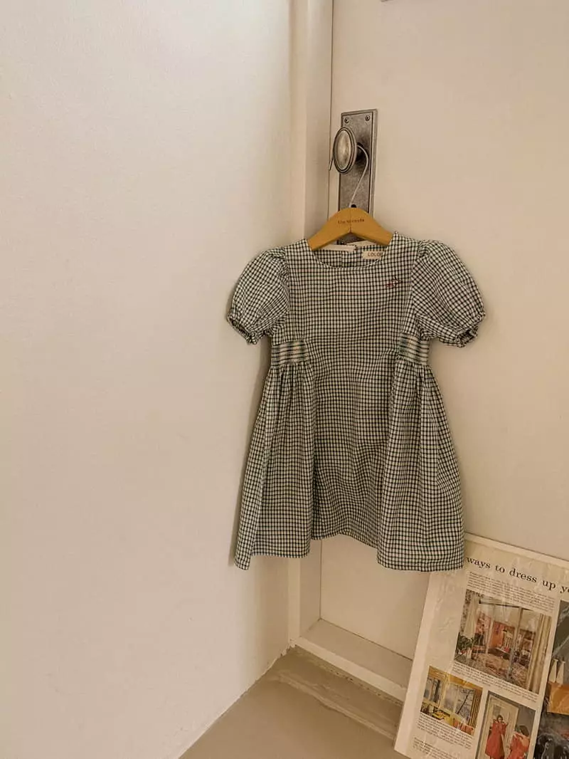A-Market - Korean Children Fashion - #designkidswear - Retro Check One-piece