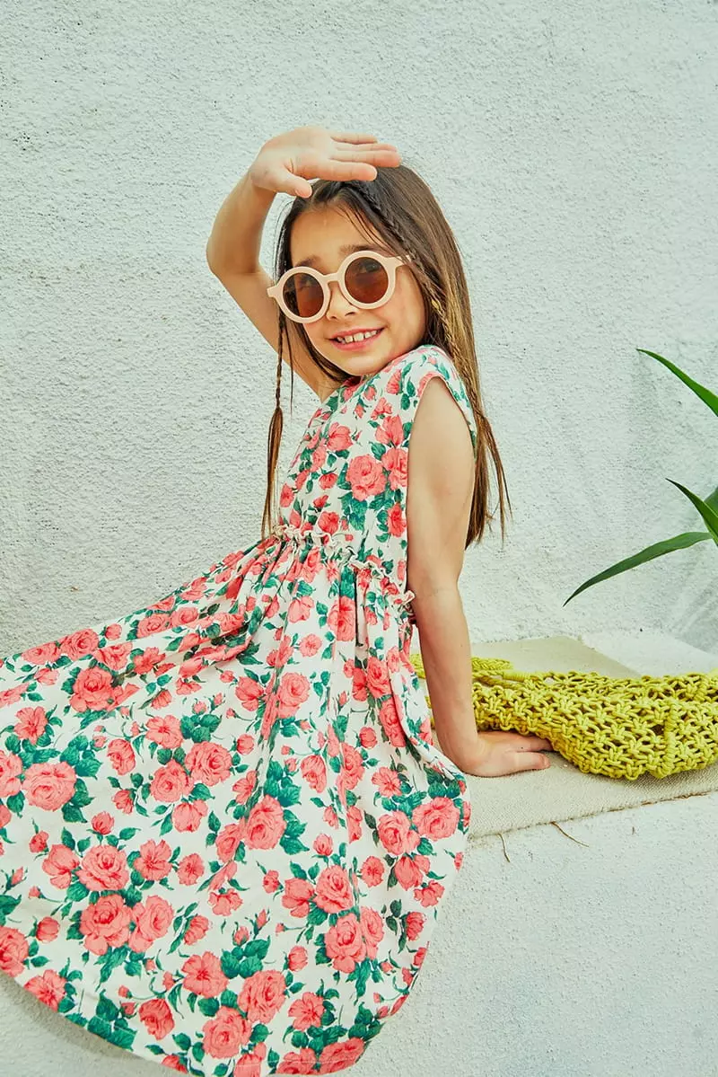 A-Market - Korean Children Fashion - #designkidswear - Flower Wrap One-piece - 5