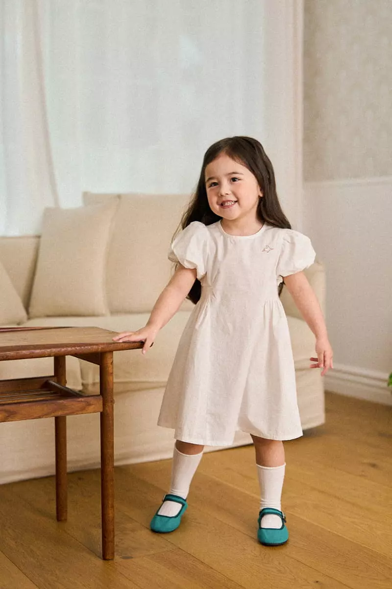 A-Market - Korean Children Fashion - #fashionkids - Volume Solid One-piece - 2