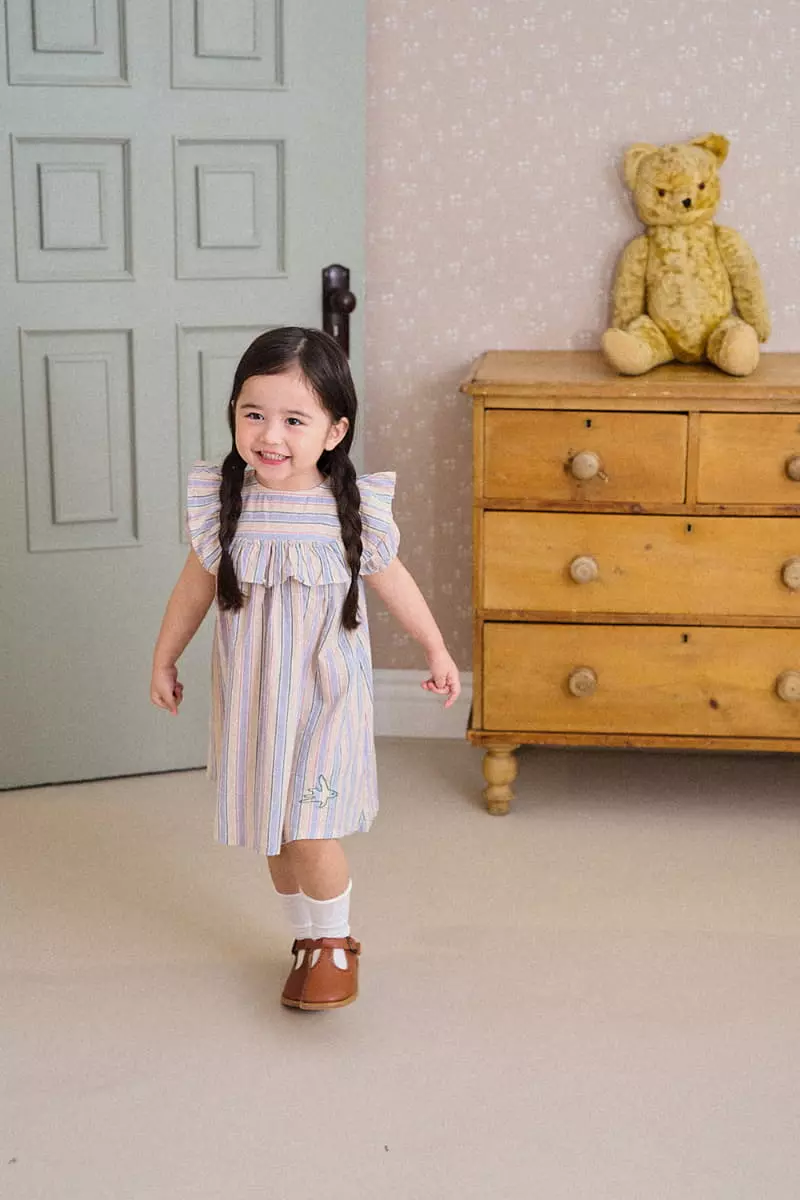 A-Market - Korean Children Fashion - #littlefashionista - Sweet Stripes One-piece - 9