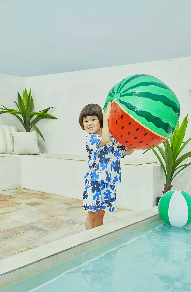 A-Market - Korean Children Fashion - #littlefashionista - Beach Shirt Top Bottom Set - 8