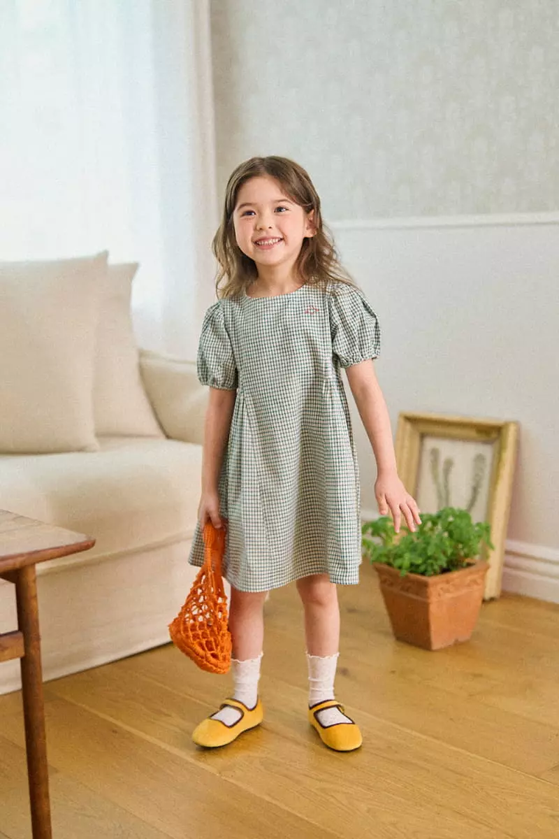 A-Market - Korean Children Fashion - #magicofchildhood - Retro Check One-piece - 9