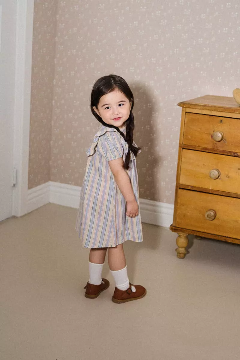 A-Market - Korean Children Fashion - #prettylittlegirls - Sweet Stripes One-piece - 12