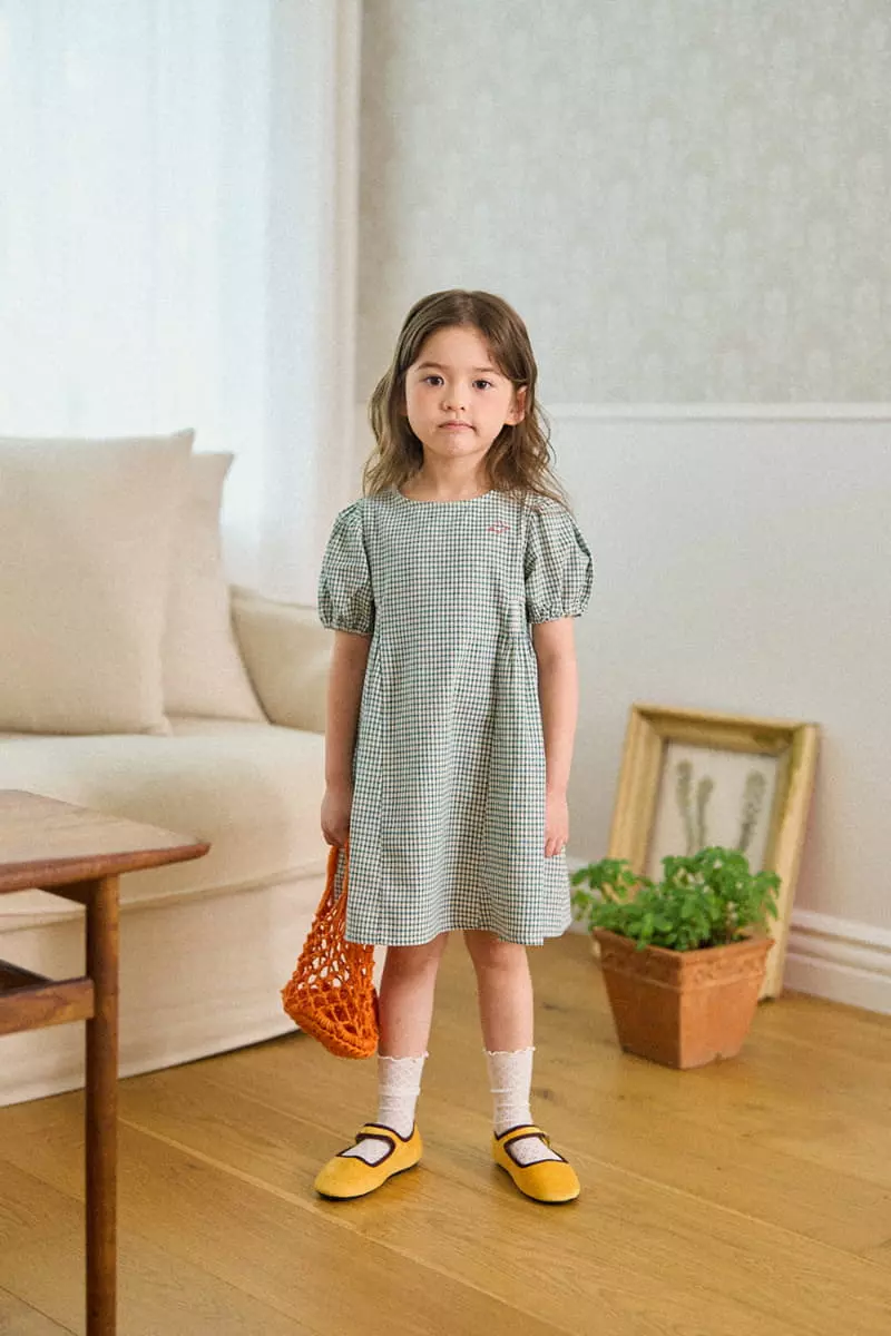 A-Market - Korean Children Fashion - #prettylittlegirls - Retro Check One-piece - 11