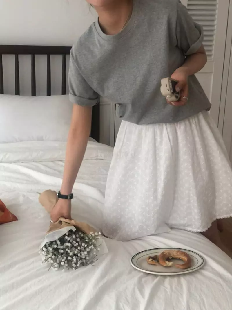 A Want - Korean Women Fashion - #momslook - Puching Lace Skirt