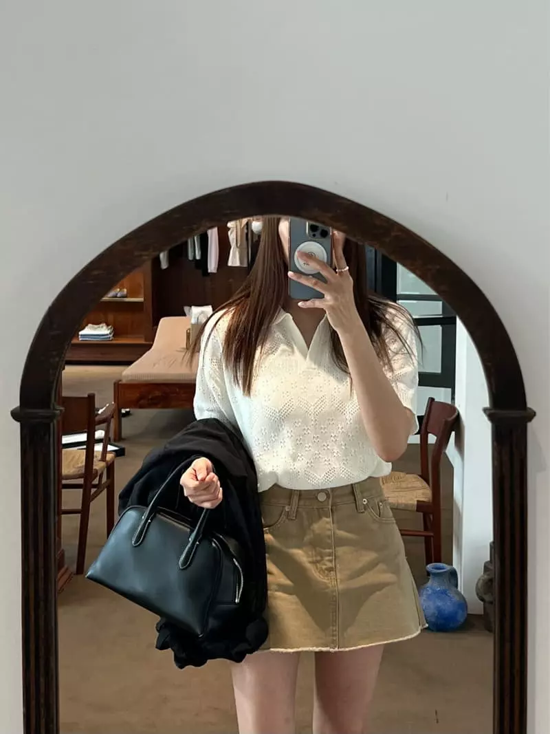 A Want - Korean Women Fashion - #momslook - Wiv Knit Tee - 8