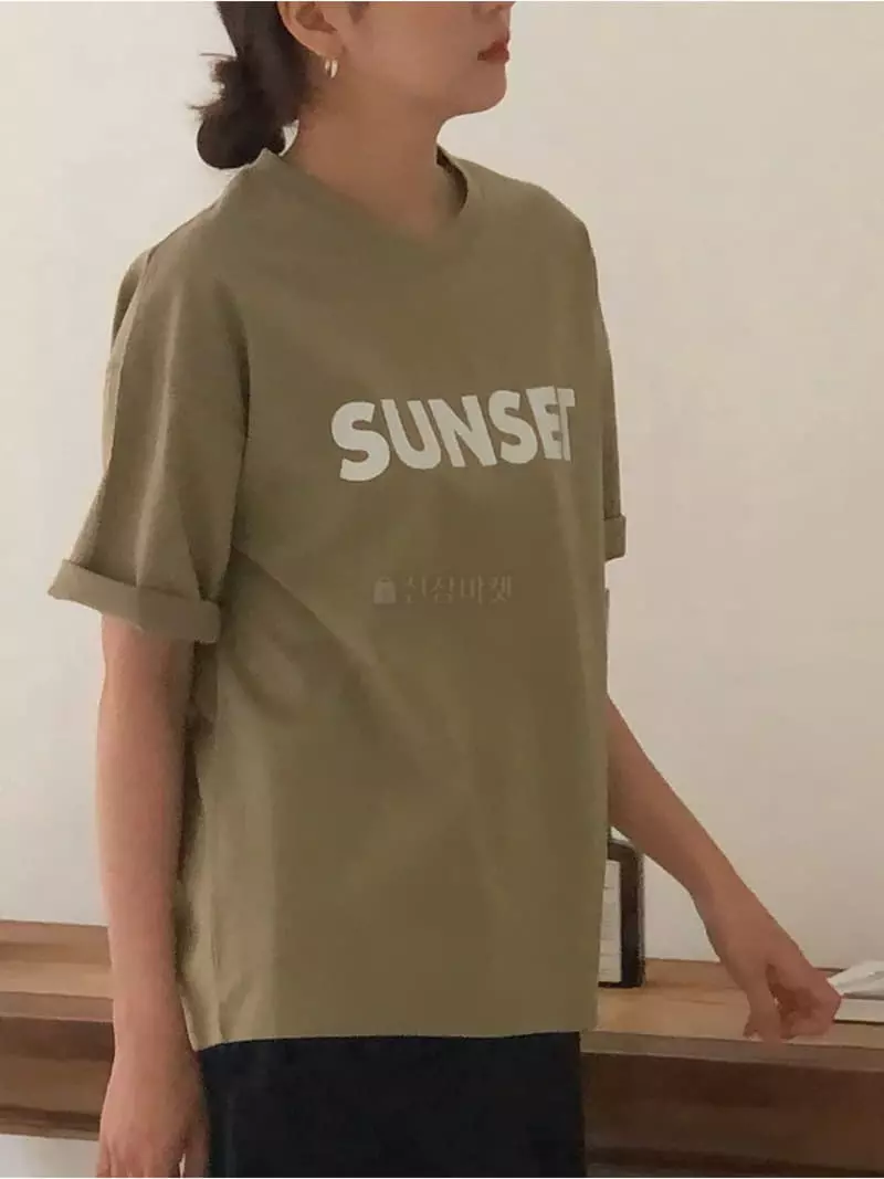 A Want - Korean Women Fashion - #momslook - Sunset Tee - 3