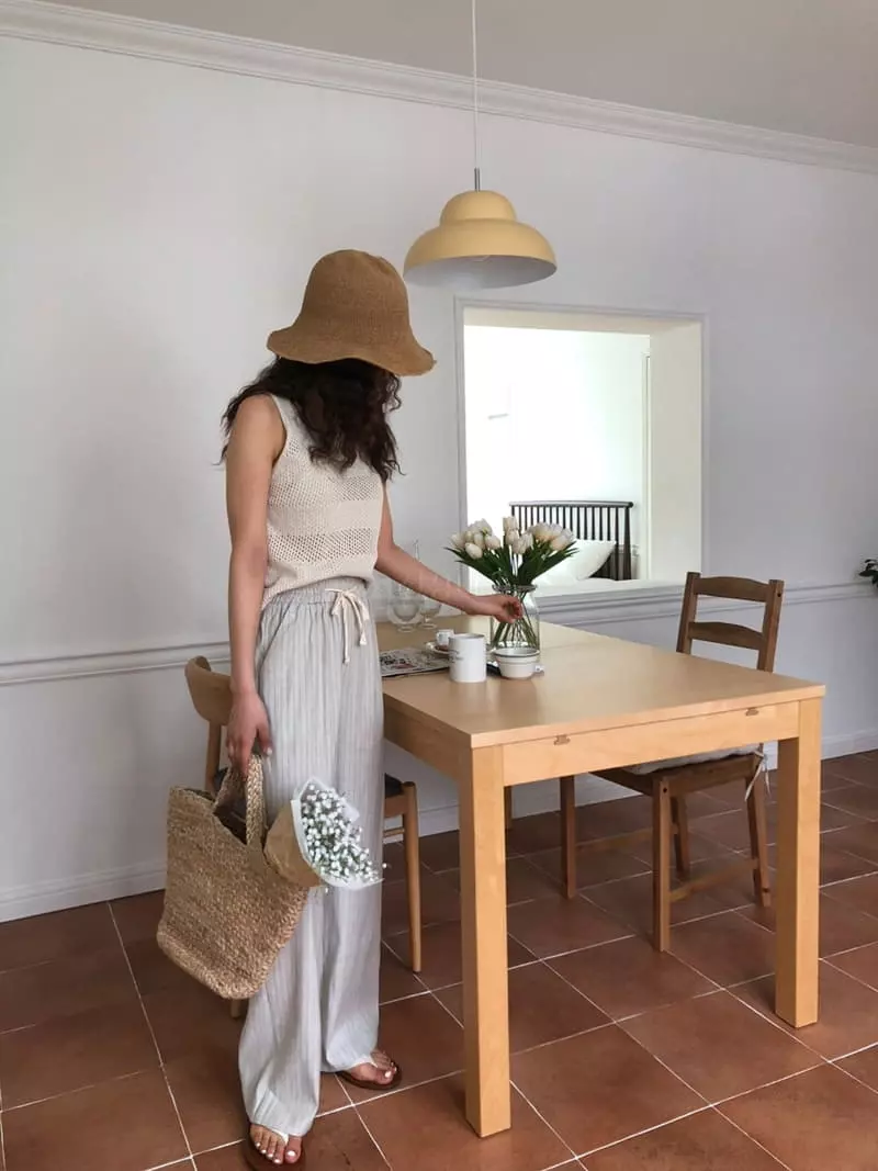 A Want - Korean Women Fashion - #momslook - Linen Stripes Pants