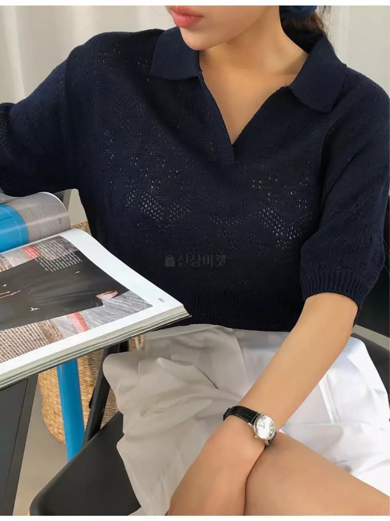 A Want - Korean Women Fashion - #pursuepretty - Wiv Knit Tee - 12