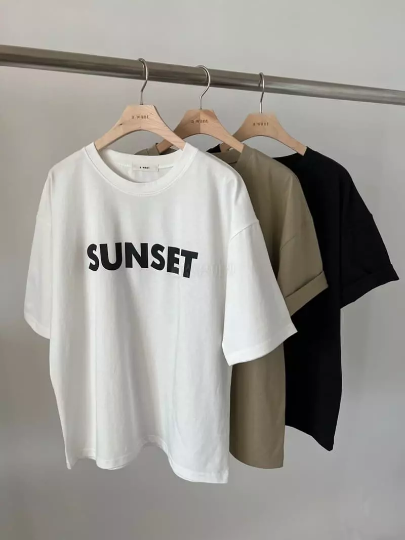 A Want - Korean Women Fashion - #pursuepretty - Sunset Tee - 9