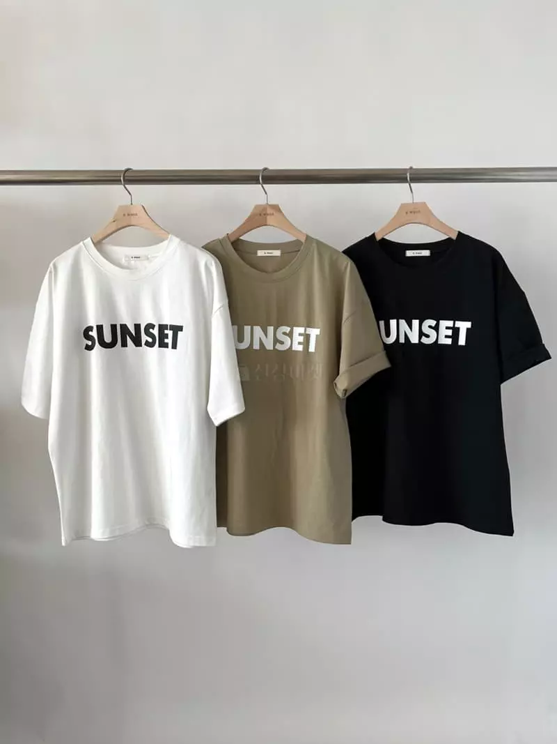 A Want - Korean Women Fashion - #restrostyle - Sunset Tee - 10