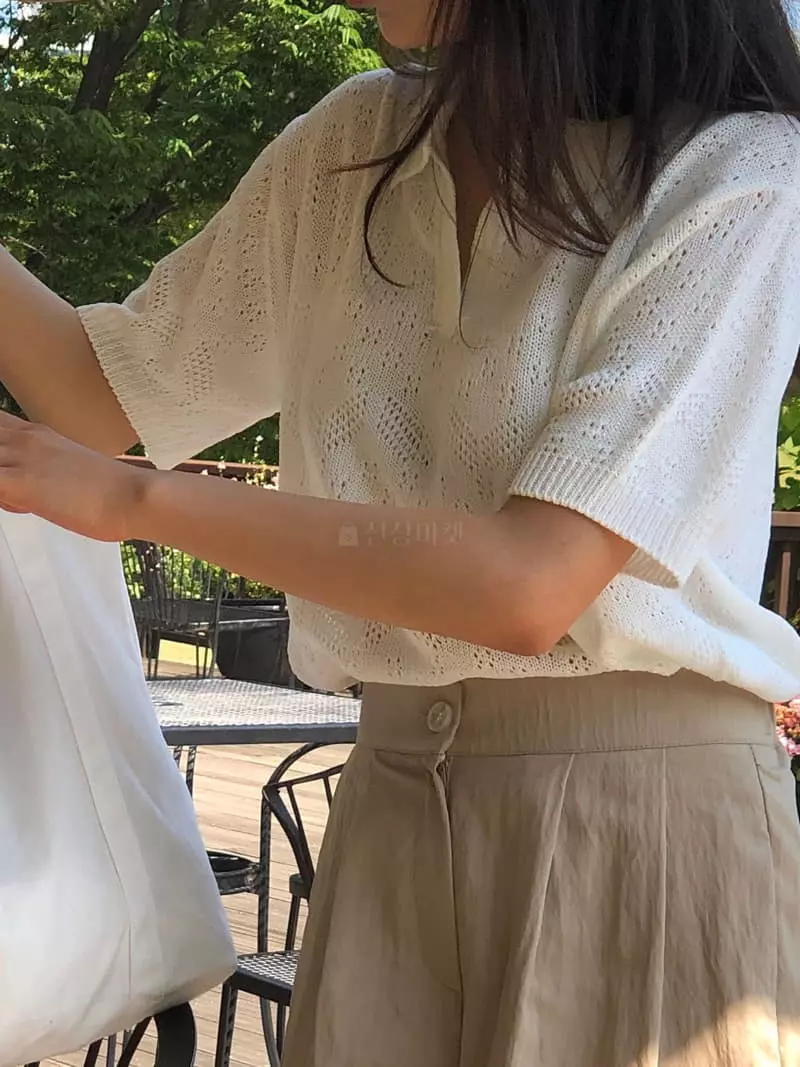 A Want - Korean Women Fashion - #womensfashion - Wiv Knit Tee - 5