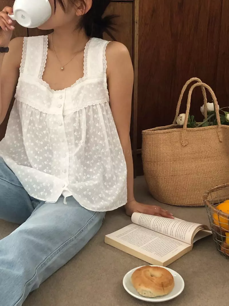 A Want - Korean Women Fashion - #womensfashion - Solar Lace Sleevelss