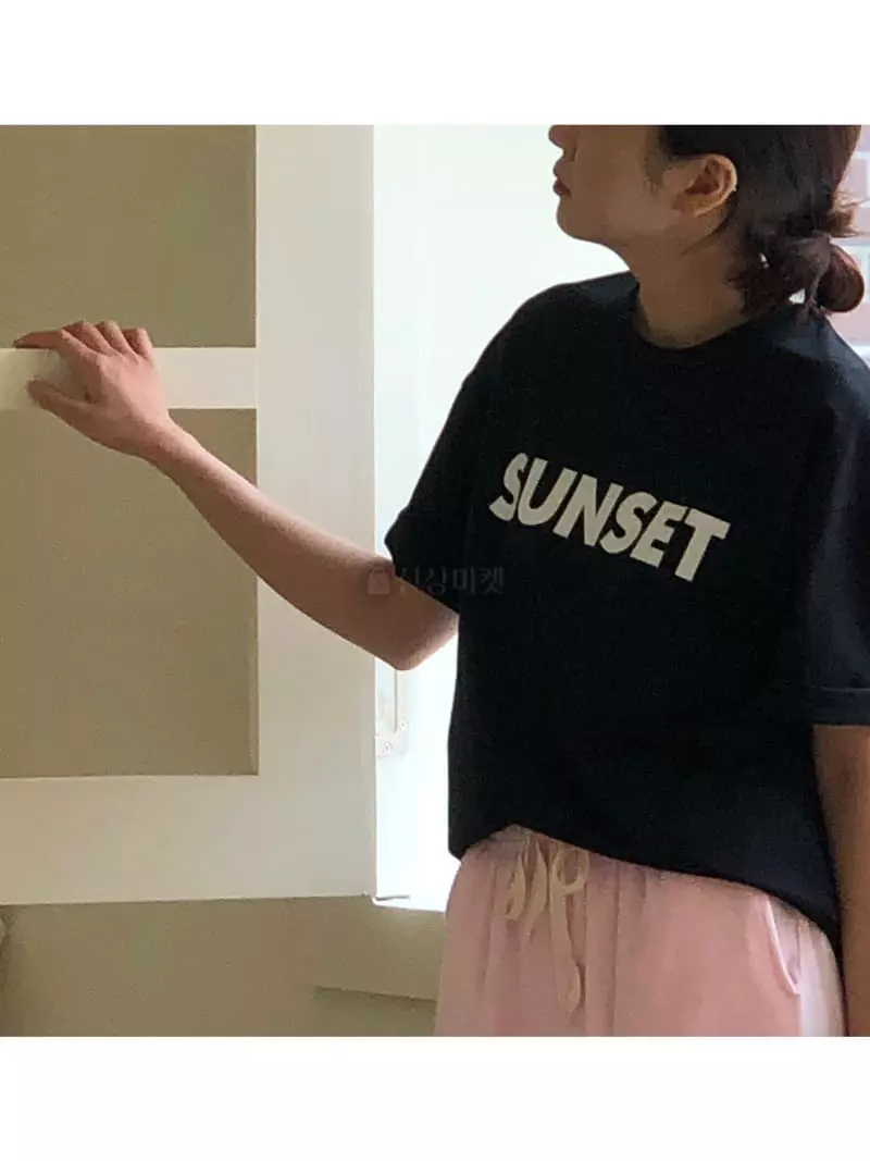 A Want - Korean Women Fashion - #womensfashion - Sunset Tee - 2