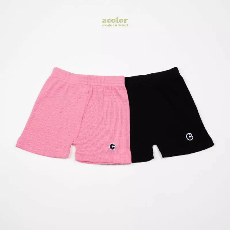 Acolor - Korean Children Fashion - #Kfashion4kids - Logo Shorts