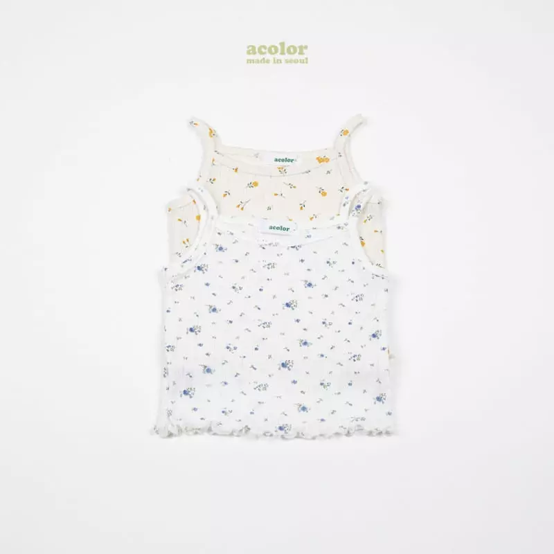 Acolor - Korean Children Fashion - #Kfashion4kids - Eyelet Summer Sleeveless - 12
