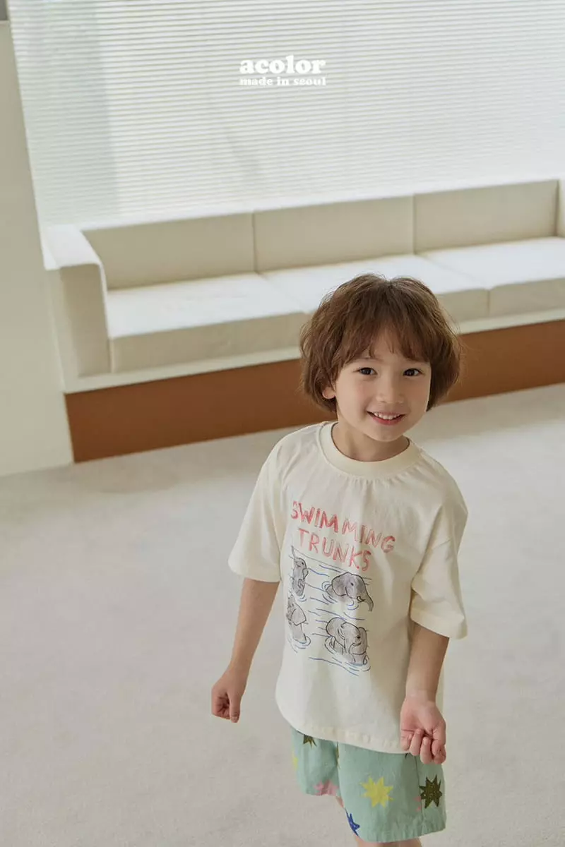 Acolor - Korean Children Fashion - #Kfashion4kids - Elephant Tee - 3